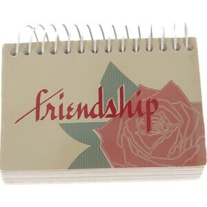 Day By Day Calendar Friendship By Thoughtful 1989 Made in USA White Red Sayings